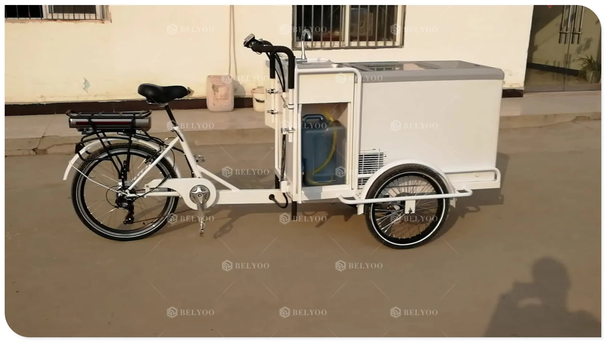 Italian Street Gelato Ice Cream Showcase Popsicle Ice lolley Cart Mobile Freezer