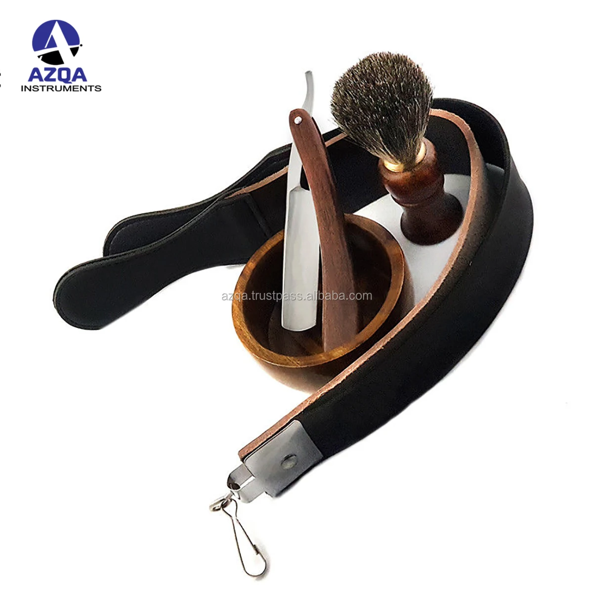 Men's Shaving Wooden Box Kit Barber Shaving Kit Straight Manual Shaving