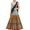 Designer Sky Blue color Silk Traditional Lehenga choli online with Digital Print with stone work