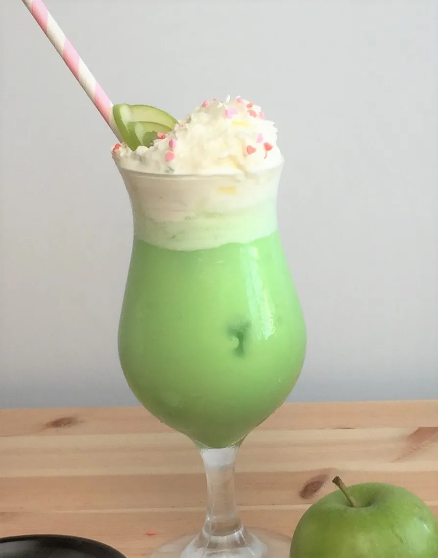 清真1 千克即食水果青苹果泡沫茶粉 - buy 水果味粉,青苹果奶茶,泡茶