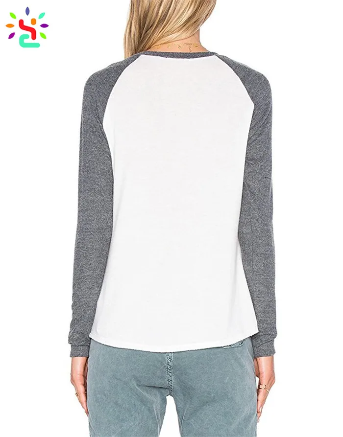 Womens Raglan Baseball T Shirt V Neck Tee Long Sleeve Jersey T Shirts