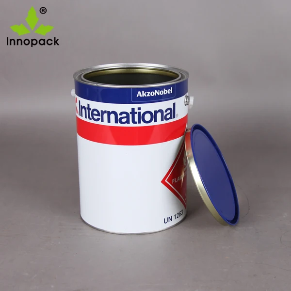 1 Gallon Empty Paint Tin Can Round Glue Tin Can With Lever Lid Buy