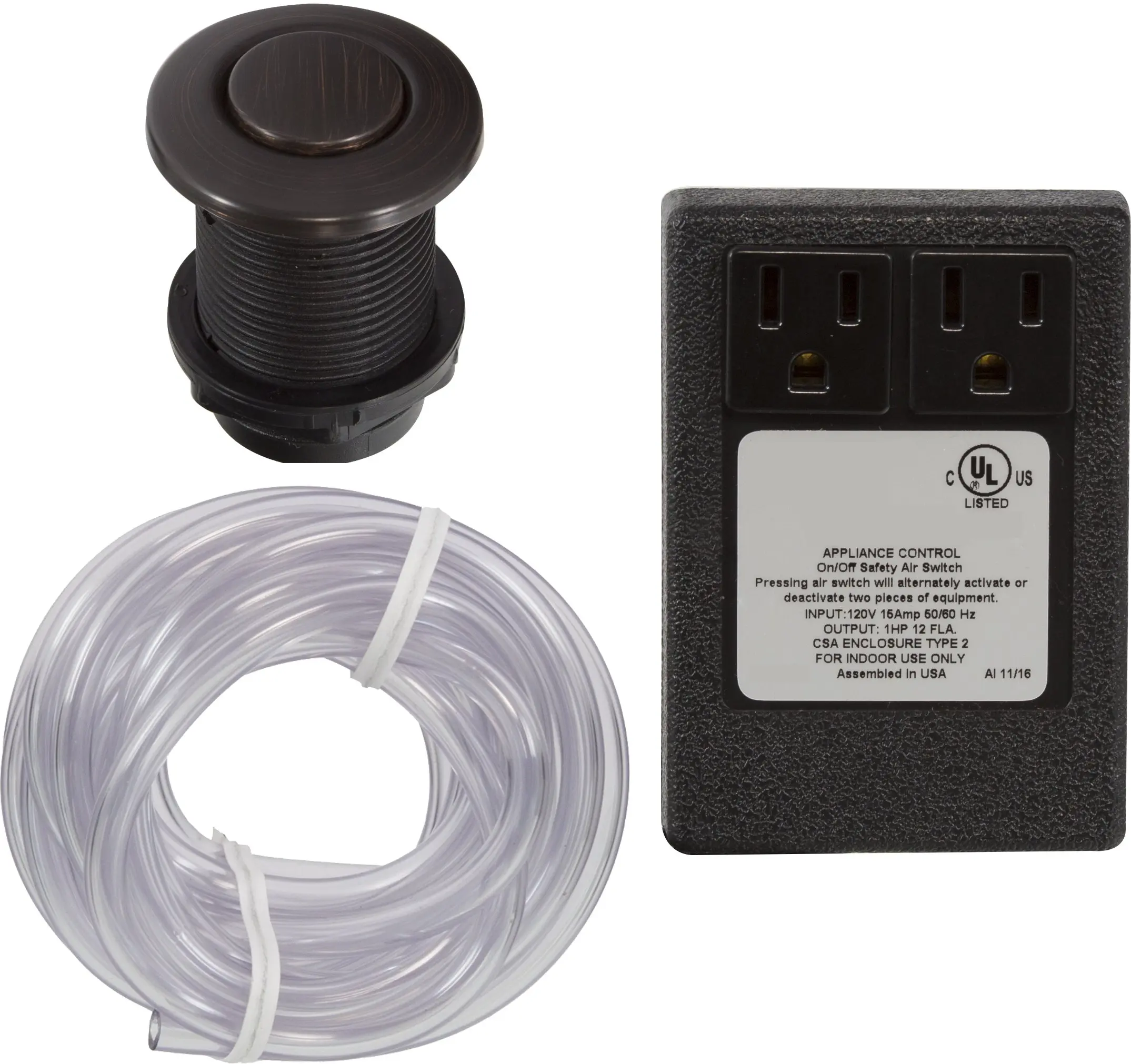 Wendhal Whl 1 Sink Counter Top Air Switch Kit For Garbage