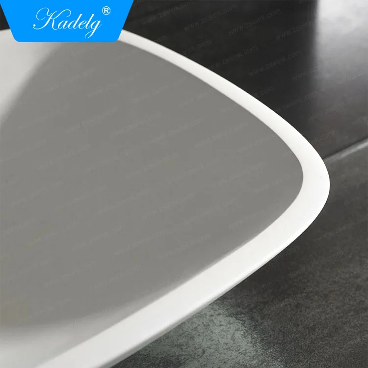 Standing Rectangle Bathroom Basin Solid Surface Countertop Stone