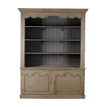 Indonesia French Furniture Open Bookcase 2 Doors Home French Furniture Open Bookcase