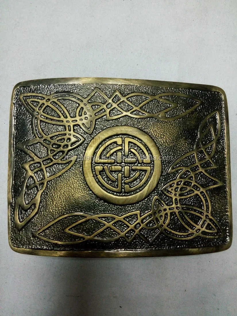 Highlander Scottish Kilt Accessories Dragon Knot Antique Metal Kilt Belt Buckle