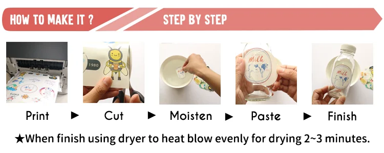 Dry Magic Laser Photo Water Slide Transfer Decal Paper