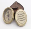 "The distance is nothing when one has a motive", Quote By "Jane Austen" Engraved Solid Brass Compass With Case