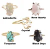 Semi Precious Rough Stone Prong Set Ring - Hand Made Ring For Women
