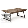 Vintage Industrial Raw wood Finish Coffee Table