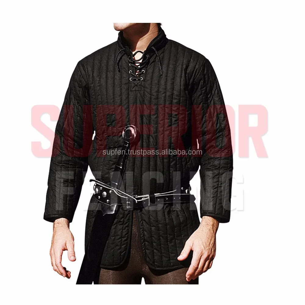 
Medieval Padded Overcoat SCA WMA LARP Arming Jacket,medieval gambeson,padded armor,Aketon, 