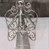 Metallic Silver Color With Star Holding Decorative Small Angel Figurine