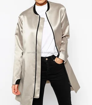 Verwonderlijk Long Bomber Jacket For Woman Strapped Bomber Jackets With Left Arm VX-38