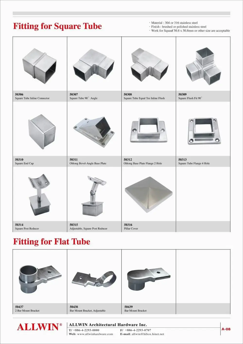 Stainless Steel 180 degree Round Handrail Pipe Connector