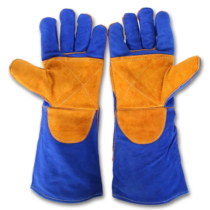 Double Palm Welding Gloves With Lining/ Cowhide Leather Welding Gloves