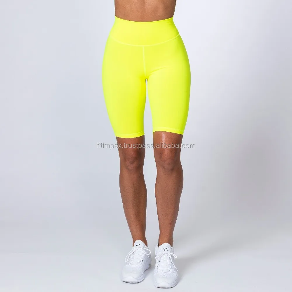 neon yellow athletic shorts