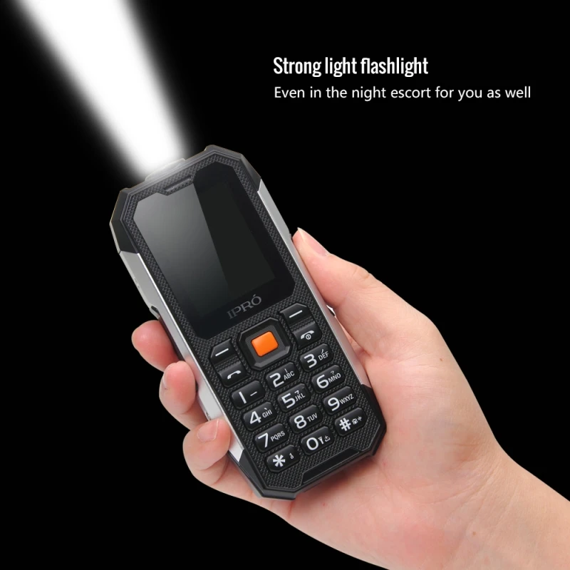 Waterproof Cell Phone Military Grade Big Speaker Dual Sim Led
