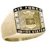 Personalized Brass Gold Deep Engraved Badge Signet Ring
