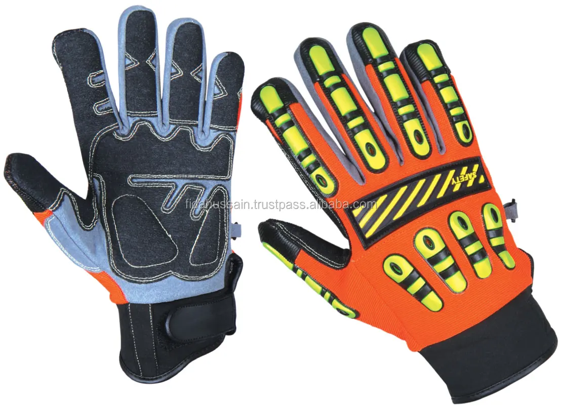 Best Quality Impact Gloves / Cut 5 Tpr Mechanic Gloves For Oil And Gas
