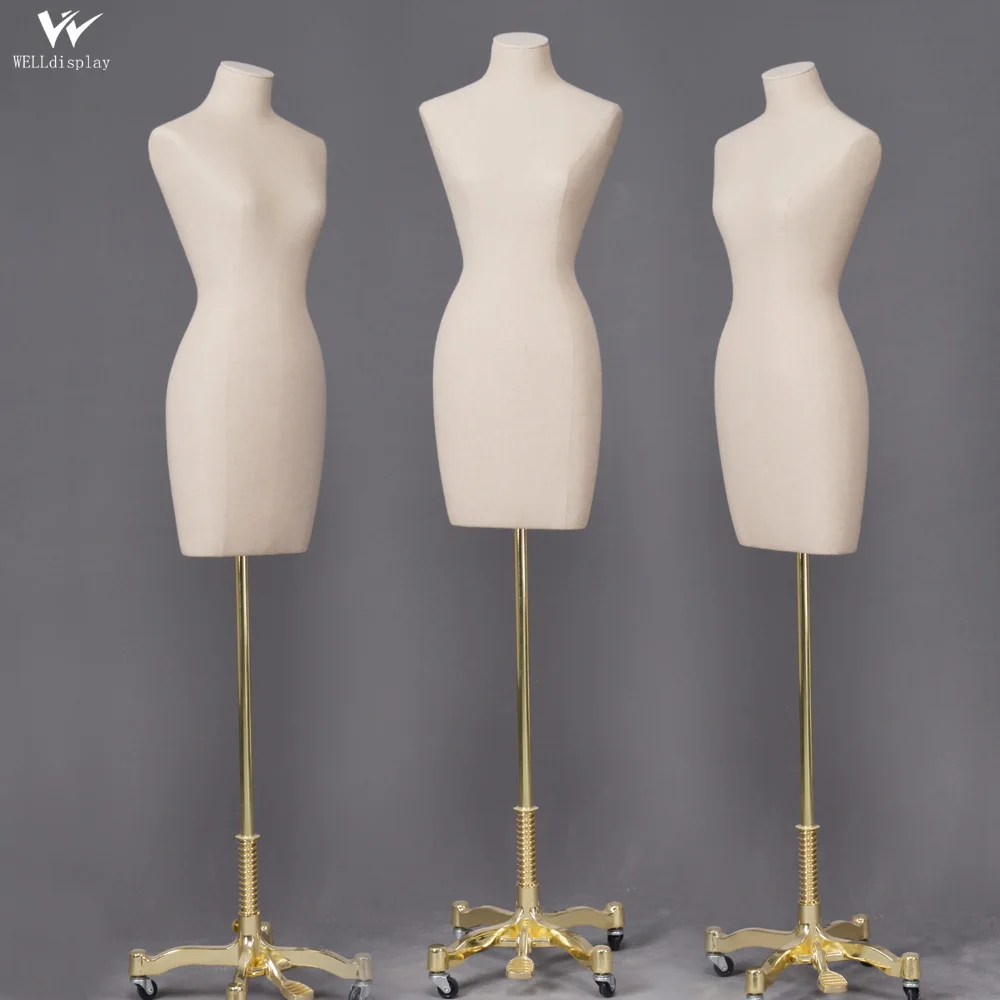 Cheap Fabric Chinese Mannequin Buy Linen Wrapped Busty Mannequins