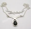 Natural black onyx gemstone handmade beautiful adorable necklace 925 solid silver black friday necklace