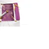custom made scroll invites in purple color made from fabric backed papers available with custom text prints