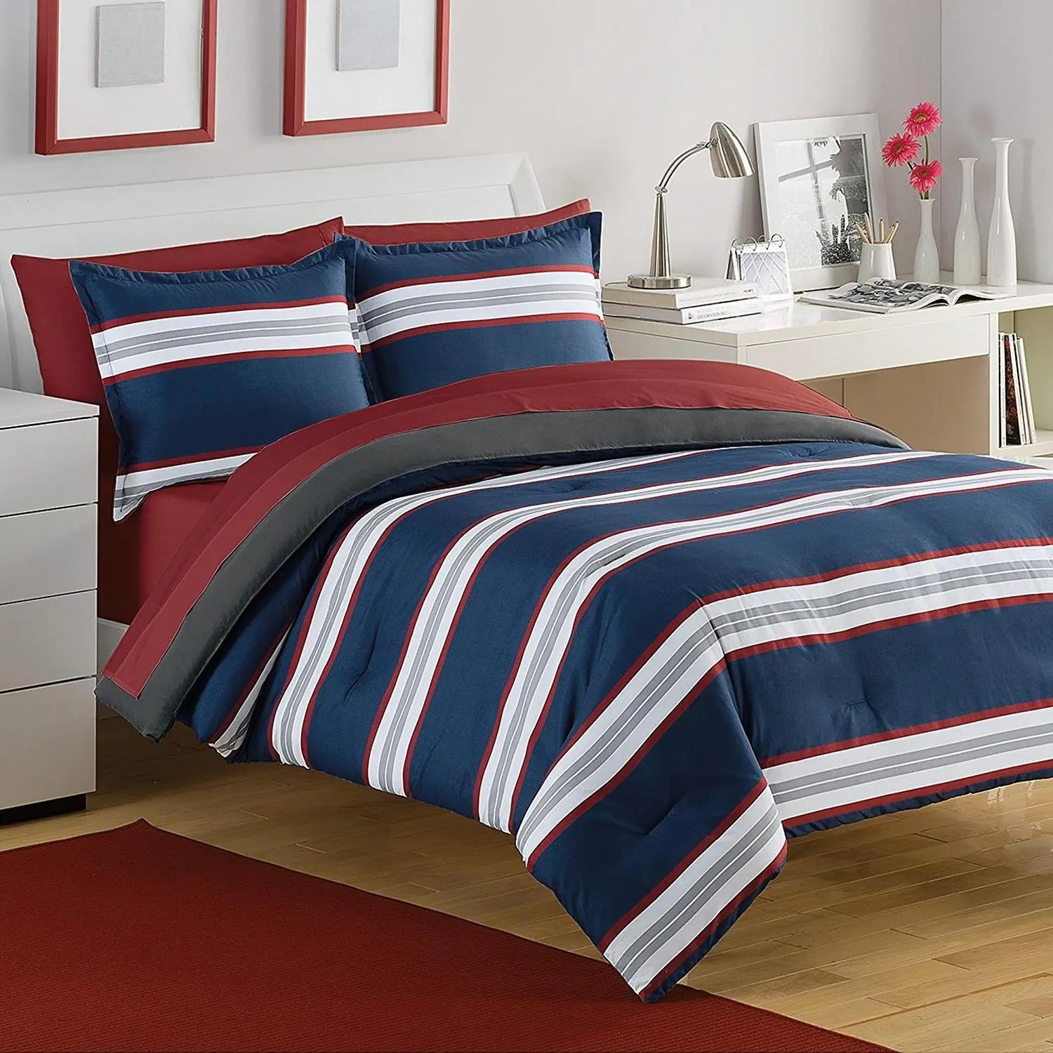 Cheap Blue Striped Comforter Set, find Blue Striped Comforter Set deals ...