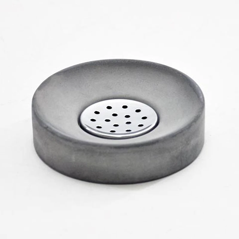Natural Gray Round Hotel Concrete Soap Dish Buy Concrete Soap Dish