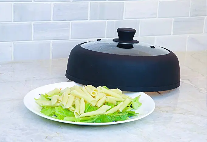 11 Inch Dia 3 25 Height For Food Gl Vented Black Plate Cover With Silicone Handle Microwave 11 Inch Dia 3 25 Height For Food Gl Vented Black Plate Cover With Silicone Handle Microwave