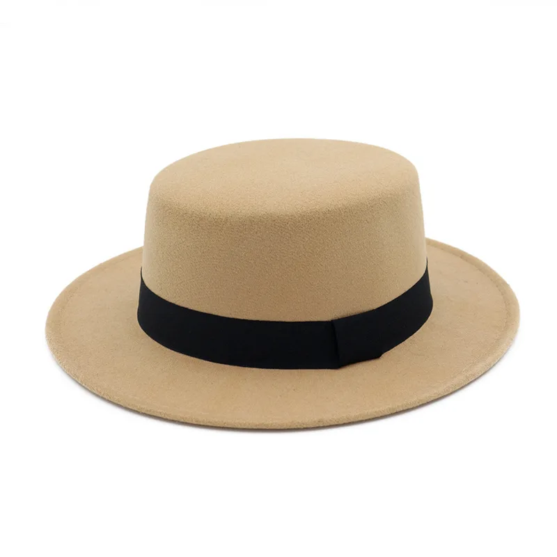 flat top felt hat