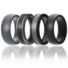 Unisex Fashion Custom Rubber Wedding Ring Silicone Mens Safe Durable Silicone Rubber Wedding Band Ring for Sportsman/Workers