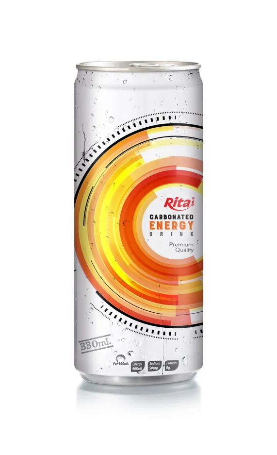 Carbonated Energy Drink 330ml Sleek Canned Carbonated Energy Drinks