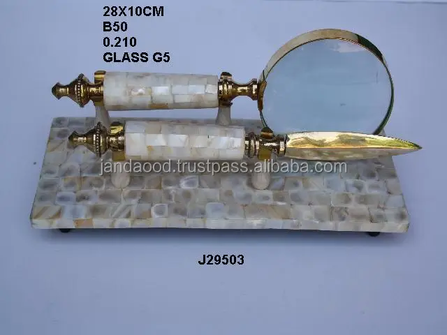 Wooden Handle Magnifying Glass & Paper Knife - Gift Set