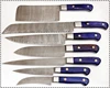 CUSTOM MADE DAMASCUS STEEL CHEF KITCHEN KNIVES SET WITH LEATHER CASE