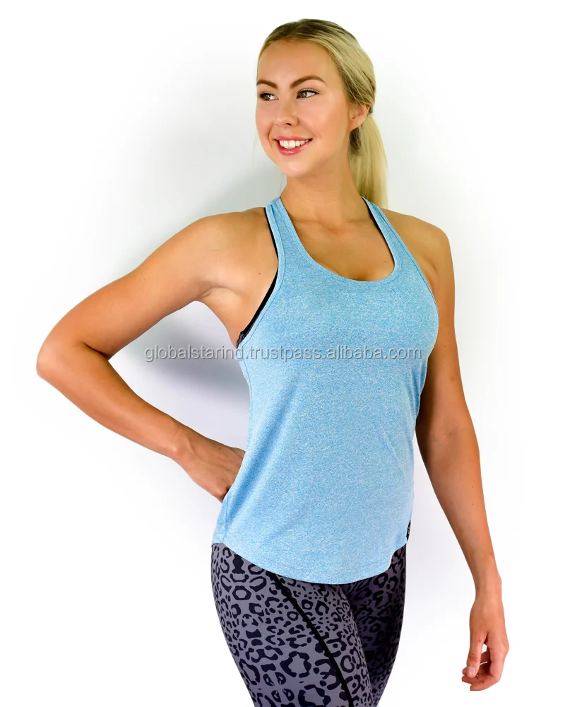 Sexy Loose Training Wear Fitness Womens T Back Tank Top Ladies Fashion