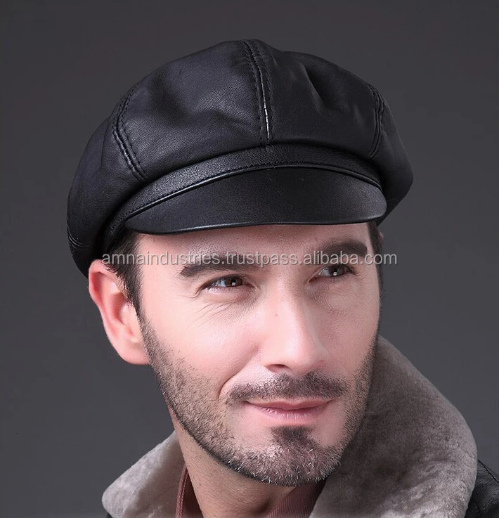 mens leather driving hats