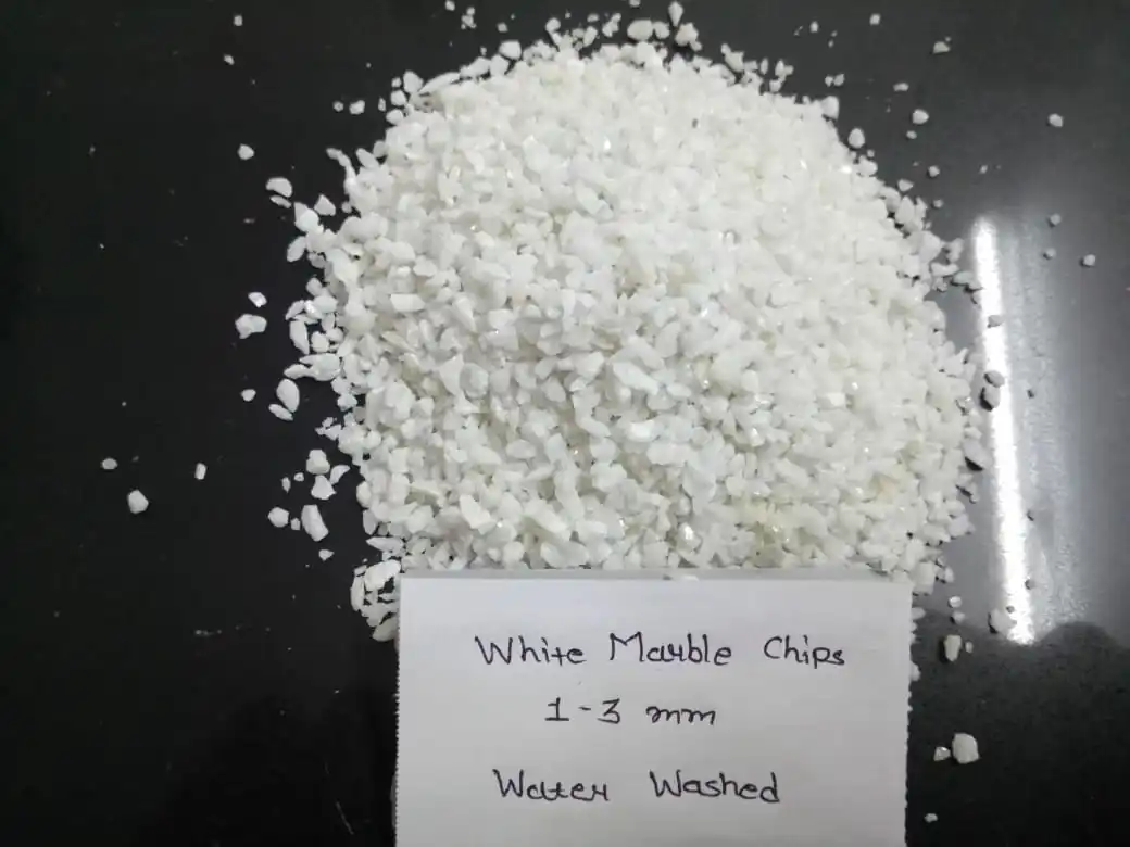 white marble chips