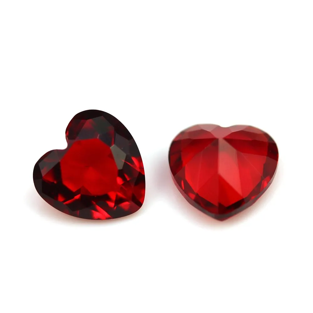 Faceted Gemstone Square Shape Princess Cut Red Glass Gems Stone Buy