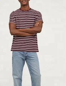 Customize color stripe t shirt for men Customize color stripe t shirt for men