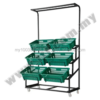 Vege Rack With 6 Basket Supermarket Fruit Vegetable Rack 