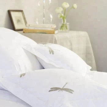 Best Price Luxury Cotton Hand Embroidery Dragonfly Bedding Sets