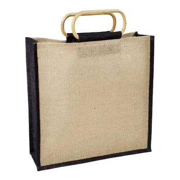 jute bag with bamboo handle