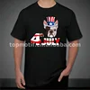 Basic t-shirt round neck cheap print t-shirt for 4th of July