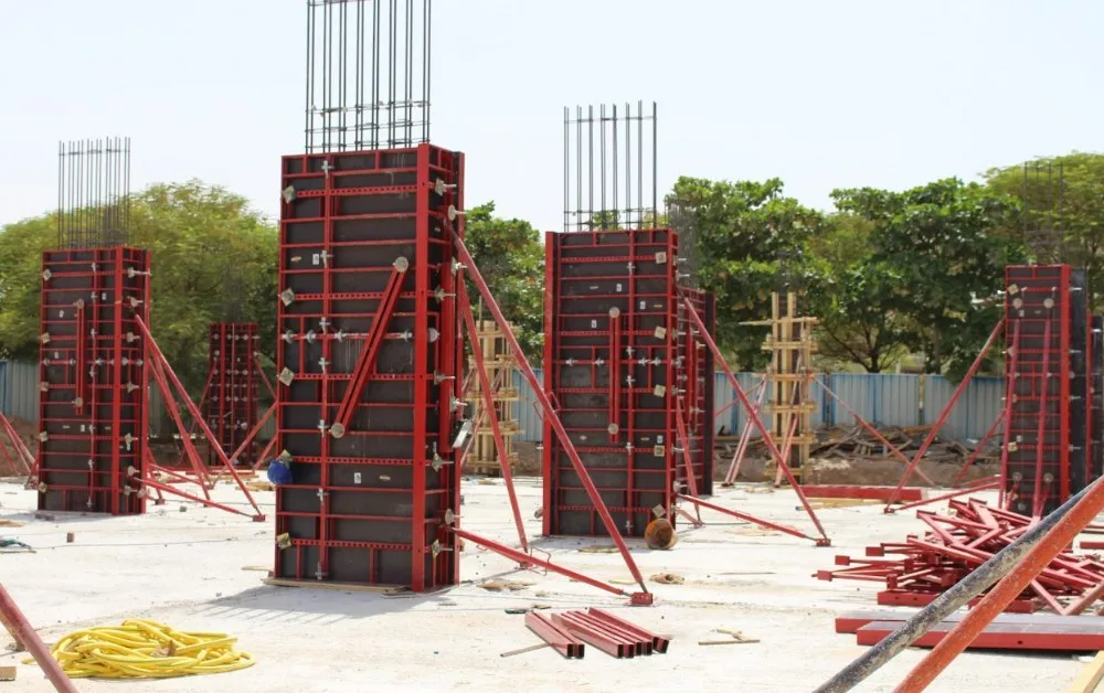 polex 可调墙柱模板系统-带胶合板安装面板