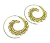 Wholesale Girl Women Earring 2017 Nickle Free Handmade Brass Hoop Spiral Earring