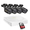 MINT 8CH 1080N DVR 1TB HDD Outdoor 720p Home Surveillance Security Camera System Kit