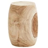 Industrial & vintage solid Mango Wood Natural Finish Round Stool