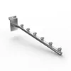 Round metal slant arm for wire grid slat wall panel