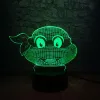 Teenage Mutant Ninja Turtles Figure Modern Atmosphere 3D LED Visual Lamp Night Light Bedroom Tortugas Party Decorative Gift