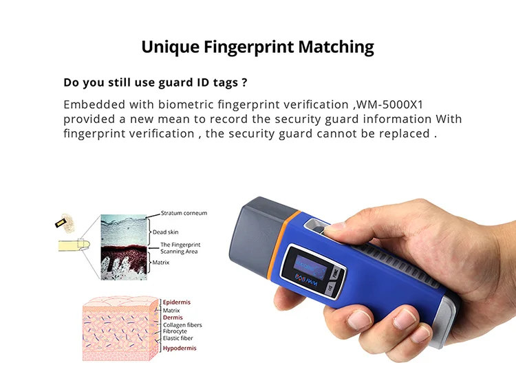 Jwm Fingerprint Security Guard Patrol Management Clocking Device - Buy